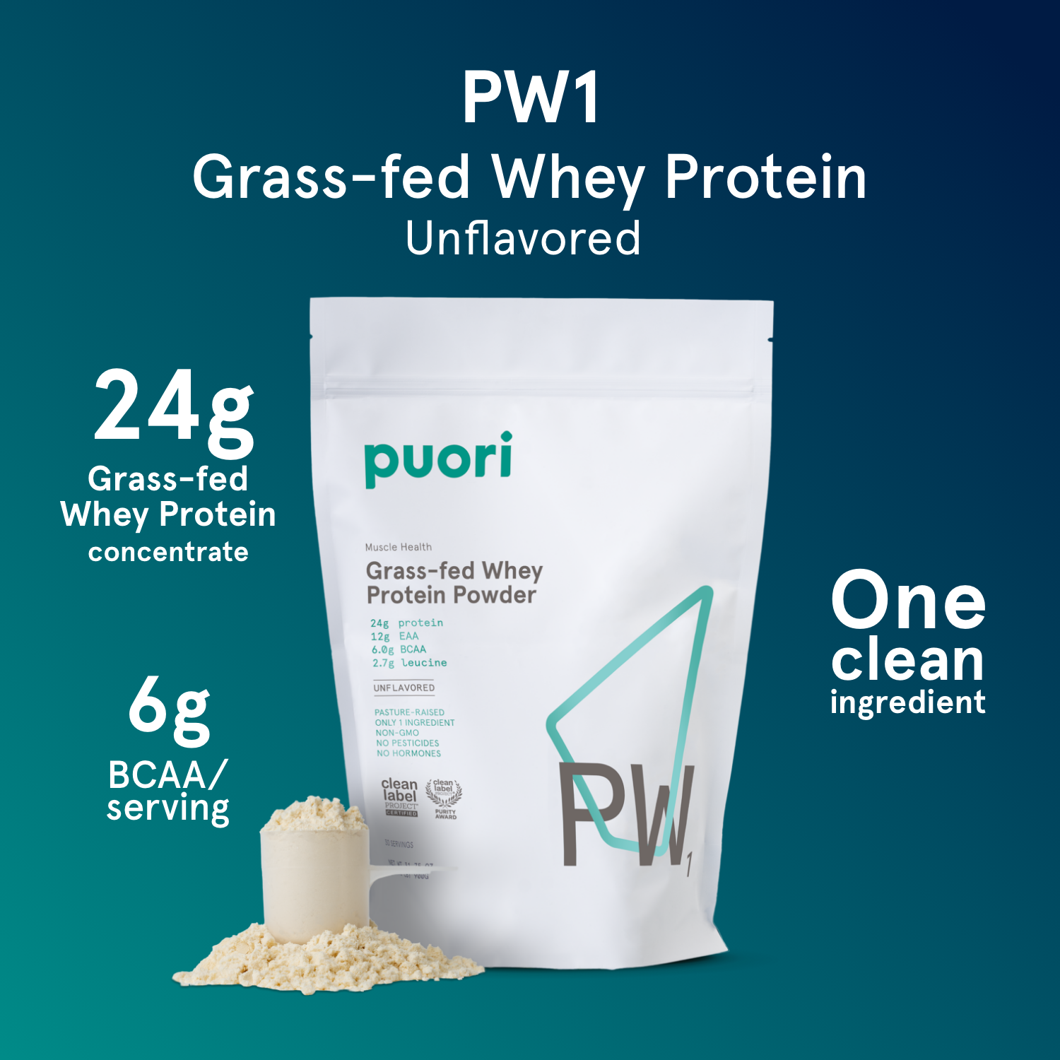 PW1 - Grass-fed Whey Protein Unflavored